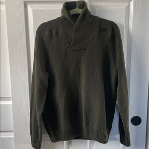 Banana Republic Olive Green Shawl Collar Sweater